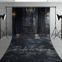 Aperturee Medieval Black Dark Room Retro Wall Sweep Backdrop, 5 x 7 ft (1.5 x 2.1 m), 42 USD, sweep backdrops, LRSD4K54-D