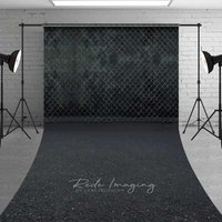 Aperturee Chain Link Fence Street Sweep Photography Backdrop, Industrial Texture Studio Photography Background