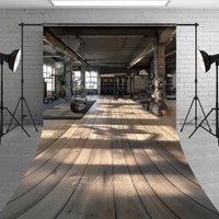 Aperturee Industrial Gym Fitness Room Sweep Photography Backdrop, Professional Fitness Center Studio Background