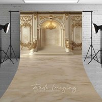 Aperturee Luxury Golden Palace Sweep Backdrop Marble Studio Floor Prop Royal Decoration Professional Photography Rubber Floor Mat Kit
