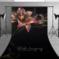 Aperturee Glowing Abstract Lily Sweep Photo Backdrop Artistic Photo Background