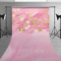 Aperturee Pink Gold Star Sweep Photo Backdrop Abstract Art Photo Background