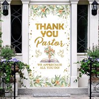 Aperturee Thank You Pastor We Appreciate All You Do Door Cover, 30x80 Inch, 28.48 USD, party door covers, LZML141A-A