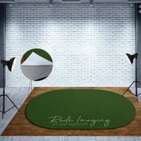 Aperturee Dark Green Oval Rug Fabric Floor Backdrop For Photo, 5X3FT(1.5X1M), 41.2 USD, fabric floor backdrops, MATLRHD7K75-E
