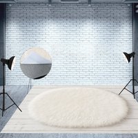 Aperturee White Oval Wool Rug Fabric Floor Backdrop For Photo, 5X3FT(1.5X1M), 41.2 USD, fabric floor backdrops, MATLRHD7K76-E