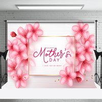 Aperturee Warm Pink Floral Pistil Happy Mothers Day Backdrop, 3X2FT(1MX0.6M), 14 USD, mothers day backdrops, NYHD11429422-M