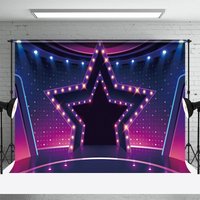 Aperturee Shiny Star Lights Dance Stage Photography Backdrop, 3X2FT(1MX0.6M), 14 USD, stage backdrops, NYHD12808069-M
