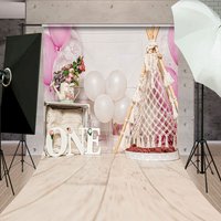 Aperturee Sweet Wood Tent Birthday Cake Smash Sweep Backdrop, 5X7FT(1.5X2.1M), 42 USD, sweep backdrops, NYSD11430510-D