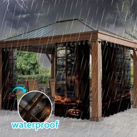 Aperturee Dark Night Window Waterproof Printed Outdoor Curtains, W52in x L84in, 87.43 USD, printed outdoor curtains, S0D12212-S
