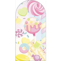 Aperturee Ice Cream Dessert Birthday Backdrop, Sweet Candy Themed Arch Decor, Fun Party Photo Booth for Girls, 1.6x4ft (50x120cm)