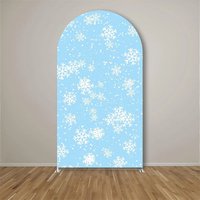 Aperturee White Snowflake Winter Party Arch, Frosted Christmas Holiday Backdrop, Seasonal Photo Booth Decor, 1.6x4ft (50x120cm)