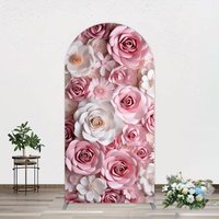 Aperturee Floral 3D Effect Pattern Photography Arch Backdrop, 1.6 x 4 ft (0.5 x 1.2 m), 98.18 USD, arch backdrop kit, XQGD1X50-AJ