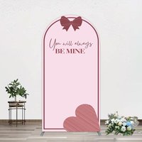 Aperturee Sweet Bow Heart You Are Mine Wedding Arch Backdrop, 1.6 x 4 ft (0.5 x 1.2 m), 98.18 USD, arch backdrop kit, XQGD1X61-AJ