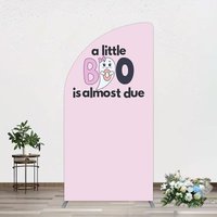 Aperturee Little Boo Almost Due Pink Baby Shower Half Moon Arch Backdrop, 1.6 x 4 ft (0.5 x 1.2 m), 98.18 USD, arch backdrop kit, XQGD1X75YL-AJ
