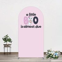 Aperturee Little Boo Almost Due Pink Baby Shower Arch Backdrop, 1.6 x 4 ft (0.5 x 1.2 m), 98.18 USD, arch backdrop kit, XQGD1X75-AJ