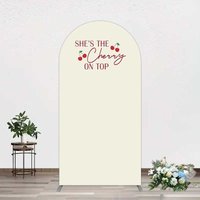 Aperturee She Is The Cherry On Top Bridal Shower Arch Backdrop, 1.6x4ft (50x120cm), 98.18 USD, arch backdrop kit, XQGD1X89-AJ
