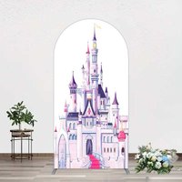 Aperturee Gorgeous Castle Princess Birthday Arch Backdrop, 1.6x4ft (50x120cm), 98.18 USD, arch backdrop kit, XQGD1X98-AJ