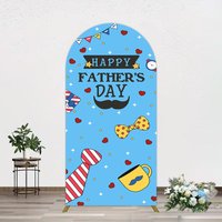 Aperturee Blue Heart Stars Happy Fathers Day Arch Backdrop, 1.6 x 4 ft (0.5 x 1.2 m), 98.18 USD, arch backdrop kit, YMGD1Z75-AJ