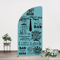 Aperturee Green Black Worlds 1 Dad Fathers Day Half Moon Arch Backdrop, 1.6 x 4 ft (0.5 x 1.2 m), 98.18 USD, arch backdrop kit, YMGD1Z80YL-AJ