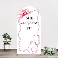 Aperturee Pink Bachelor Cap Earned It Nurse Grad Arch Backdrop, 1.6 x 4 ft (0.5 x 1.2 m), 98.18 USD, arch backdrop kit, YMGD1Z82-AJ