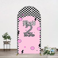 Aperturee Plaid Bad 2 The Bone Pink Birthday Arch Backdrop, 1.6 x 4 ft (0.5 x 1.2 m), 98.18 USD, arch backdrop kit, YMGD1Z87-AJ