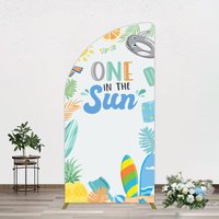 Aperturee Fresh Summer One In The Sun Birthday Half Moon Arch Backdrop, 1.6 x 4 ft (0.5 x 1.2 m), 98.18 USD, arch backdrop kit, YMGD1Z91YL-AJ