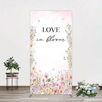 Aperturee Floral Love In Bloom Sweet Wedding Rectangle Backdrop, 1.6 x 4 ft (0.5 x 1.2 m), 98.18 USD, arch backdrop kit, YMGD1Z95CF-AJ