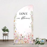 Aperturee Floral Love In Bloom Sweet Wedding Half Moon Arch Backdrop, 1.6 x 4 ft (0.5 x 1.2 m), 98.18 USD, arch backdrop kit, YMGD1Z95YL-AJ