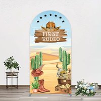 Aperturee Western Region First Rodeo Birthday Arch Backdrop, 1.6 x 4 ft (0.5 x 1.2 m), 98.18 USD, arch backdrop kit, YMGD1Z97-AJ
