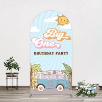 Aperturee Sunny Day Sky Big One Happy Birthday Arch Backdrop, 1.6 x 4 ft (0.5 x 1.2 m), 98.18 USD, arch backdrop kit, YMGD2Z00-AJ