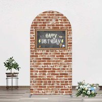 Aperturee Wizard School Brick Wall Frame Birthday Arch Backdrop, 1.6 x 4 ft (0.5 x 1.2 m), 98.18 USD, arch backdrop kit, YMGD2Z20-AJ