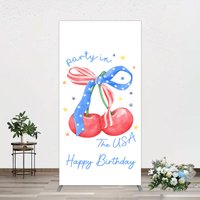 Aperturee Party In The Usa Apple Bow Birthday Rectangle Backdrop, 1.6 x 4 ft (0.5 x 1.2 m), 98.18 USD, arch backdrop kit, YMGD2Z29CF-AJ
