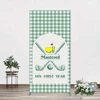 Aperturee Green Plaid Mastered His First Year Rectangle Backdrop, 1.6 x 4 ft (0.5 x 1.2 m), 98.18 USD, arch backdrop kit, YMGD2Z42CF-AJ