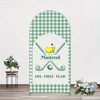 Aperturee Green Plaid Mastered His First Year Arch Backdrop, 1.6 x 4 ft (0.5 x 1.2 m), 98.18 USD, arch backdrop kit, YMGD2Z42-AJ