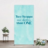 Aperturee 2 Scopps Are Better Than One Birthday Rectangle Backdrop, 1.6 x 4 ft (0.5 x 1.2 m), 98.18 USD, arch backdrop kit, YMGD2Z55CF-AJ