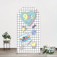 Aperturee 90S Forever Disco Audio Dance Party Arch Backdrop, 1.6 x 4 ft (0.5 x 1.2 m), 98.18 USD, arch backdrop kit, YMGD2Z71-AJ