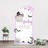 Aperturee Purple Boo Spooky One Halloween Birthday Half Moon Arch Backdrop, 1.6x4ft (50x120cm), 98.18 USD, arch backdrop kit, YMGD2Z97YL-AJ