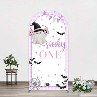 Aperturee Purple Boo Spooky One Halloween Birthday Arch Backdrop, 1.6x4ft (50x120cm), 98.18 USD, arch backdrop kit, YMGD2Z97-AJ