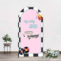 Aperturee Retro 50s Diner Arch Backdrop, Professional 1950s Theme Photography Studio Background