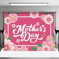 Aperturee Floral Mother's Day Backdrop, Professional Pink Paper Flowers Studio Background