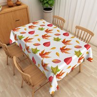 Aperturee Modern Maple Leaf Rectangle Tablecloth, for Autumn, Fall, and Canadian Themed Holiday Decorations, 52x70in (WxH)