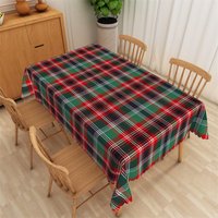 Aperturee Christmas Plaid Rectangle Tablecloth, Green Red Black Tartan, Classic Holiday Farmhouse Table Cover