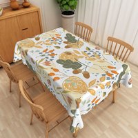 Aperturee Cute Ladybug and Leaf Tablecloth, Colorful Insect Garden Theme for Kids Birthday Party or Spring Picnic, 52x70in (WxH)
