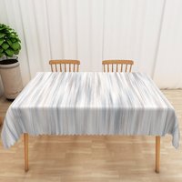 Aperturee Minimalist Grey Stripe Tablecloth, Simple Modern Farmhouse Style for Everyday Kitchen and Dining Decor, 52x70in (WxH)