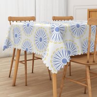 Aperturee Sweet and Fresh Tablecloth with Repeated Abstract Patterns, for Modern and Playful Kitchen Decor, 52x70in (WxH)