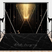 Aperturee Black Gold Glow Line Marble Floor Combo Set Backdrop, 7 x 5 ft / 7 x 5 ft, 97.4 USD, combo set backdrops, ZYHD6K88-D, MATLRHD7K08-D