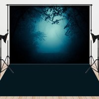 Aperturee Misty Forest Scary Dark Color Rug Combo Set Backdrop, 7 x 5 ft / 7 x 5 ft, 97.4 USD, combo set backdrops, ZYHD6K89-D, ZYHD7K35-D