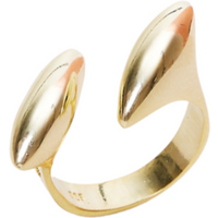 Double Marquise Sterling Silver Adjustable Ring