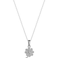 Spero London Women's Four Leaf Clover Sterling Silver Necklace