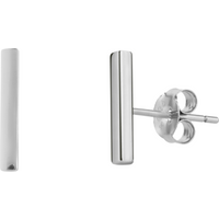 Spero London Women's Bar Stud Plain Earrings Sterling Silver